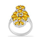 Silberring mit goldfarbenem Rio Zitrin