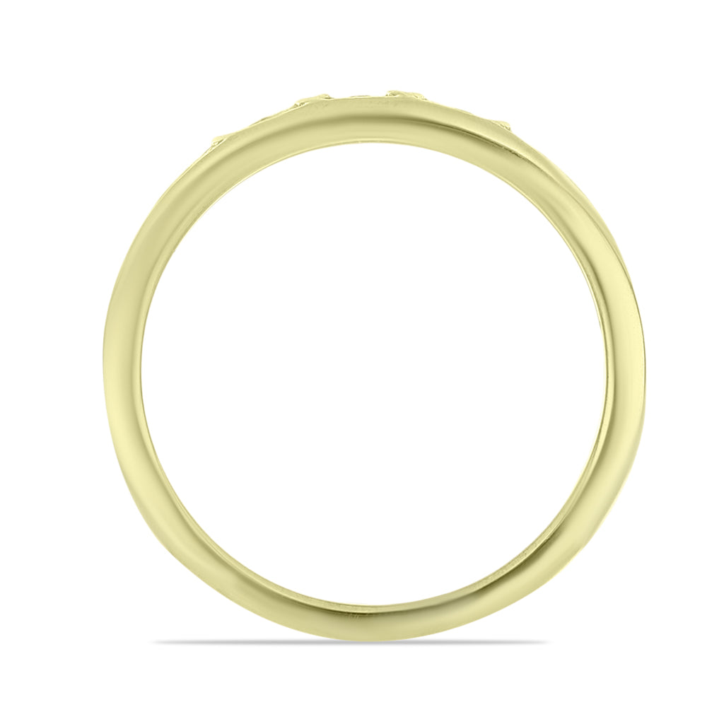 Goldplattierter Silberring mit weißem Diamant