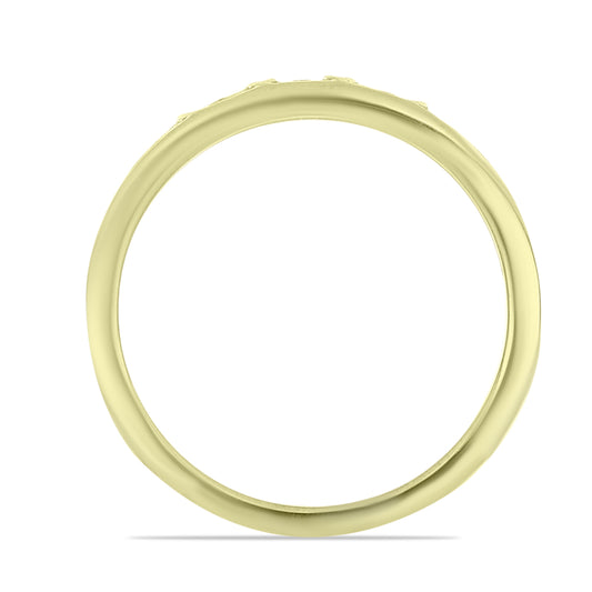 Goldplattierter Silberring mit weißem Diamant