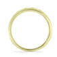 Goldplattierter Silberring mit weißem Diamant
