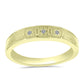 Goldplattierter Silberring mit weißem Diamant