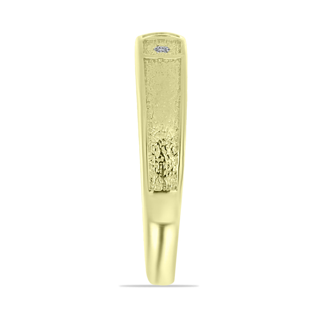 Goldplattierter Silberring mit weißem Diamant 4 