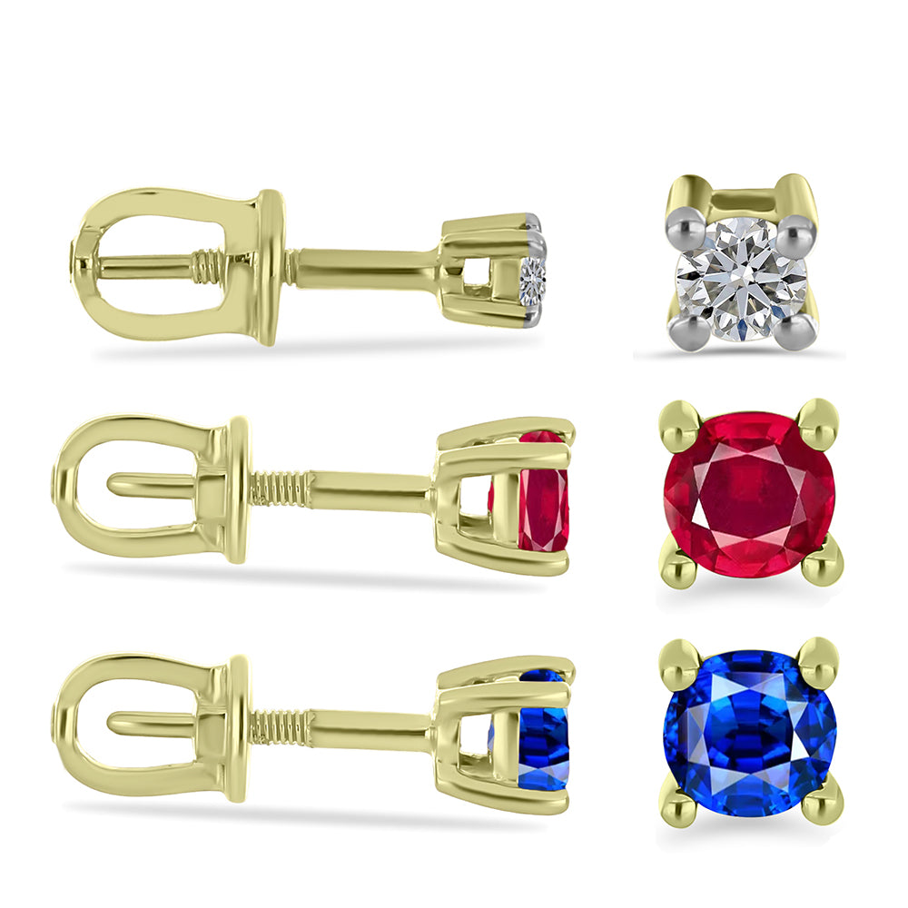 schmuckgarnitur aus Goldplattierte Silber mit weißem Diamant und Rubin aus Madagaskar
