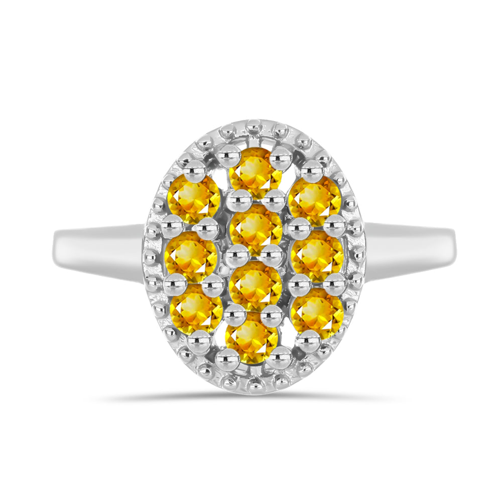 Silberring mit goldfarbenem Rio Zitrin