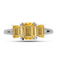 Silberring mit goldfarbenem Rio Zitrin