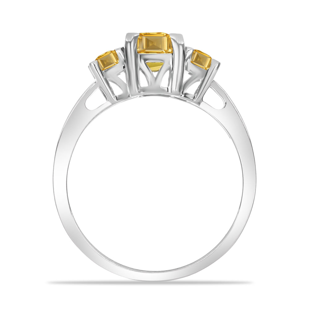 Silberring mit goldfarbenem Rio Zitrin 2 