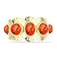 Goldplattierter Silberring mit Mohave-Türkis