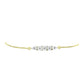 Goldplattiertes Silberarmband mit weißem Diamant