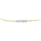 Goldplattiertes Silberarmband mit weißem Diamant