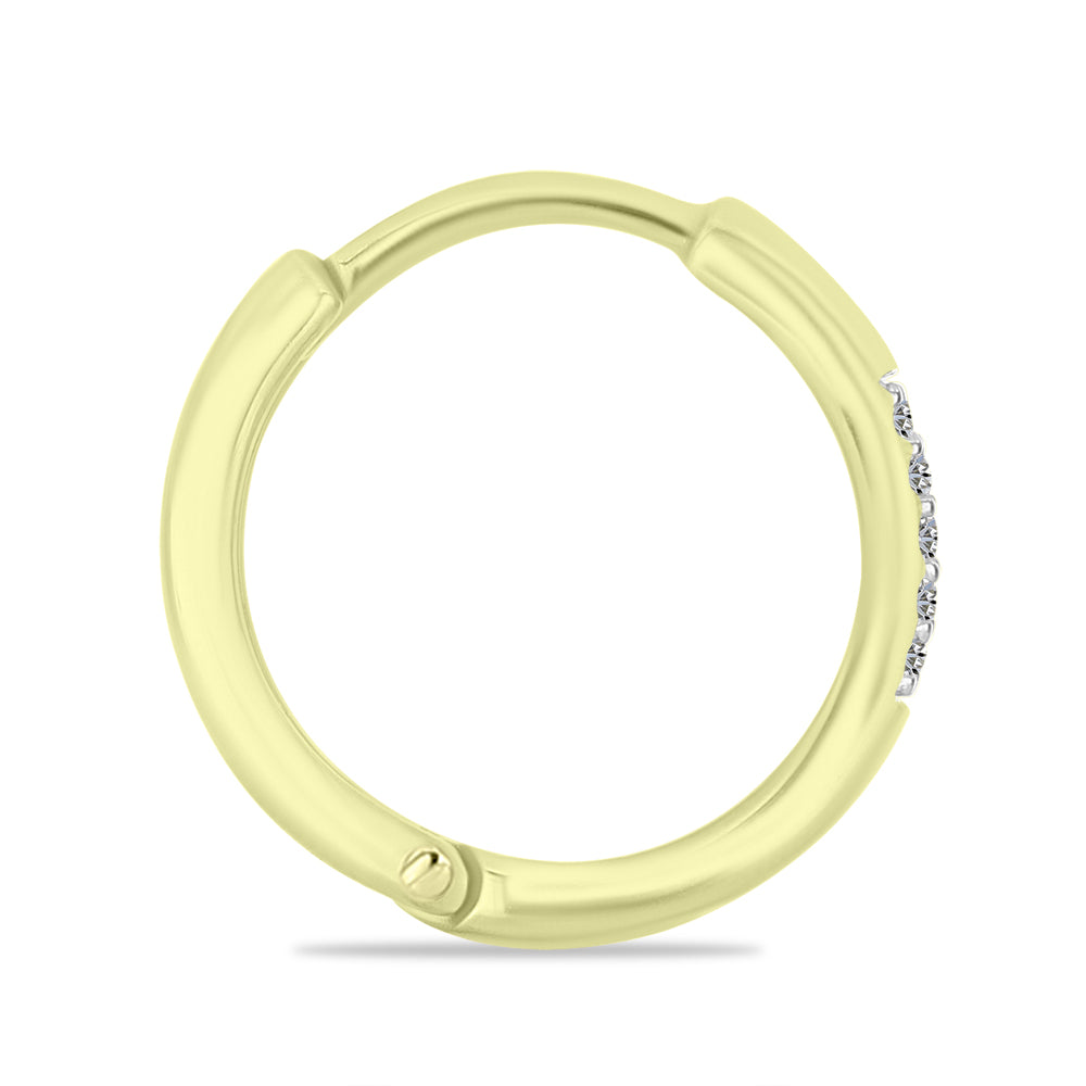 Goldplattierte Silberohrringe mit weißem Diamant