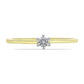Goldplattierter Silberring mit weißem Diamant