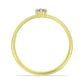 Goldplattierter Silberring mit weißem Diamant