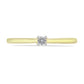 Goldplattierter Silberring mit weißem Diamant
