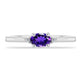 Silberring mit marokkanischem Amethyst und weißem Topas