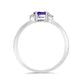 Silberring mit marokkanischem Amethyst und weißem Topas