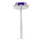 Silberring mit marokkanischem Amethyst und weißem Topas