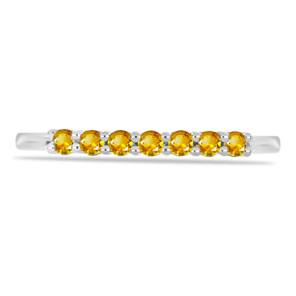 Silberring mit goldfarbenem Rio Zitrin
