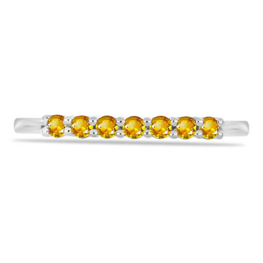 Silberring mit goldfarbenem Rio Zitrin