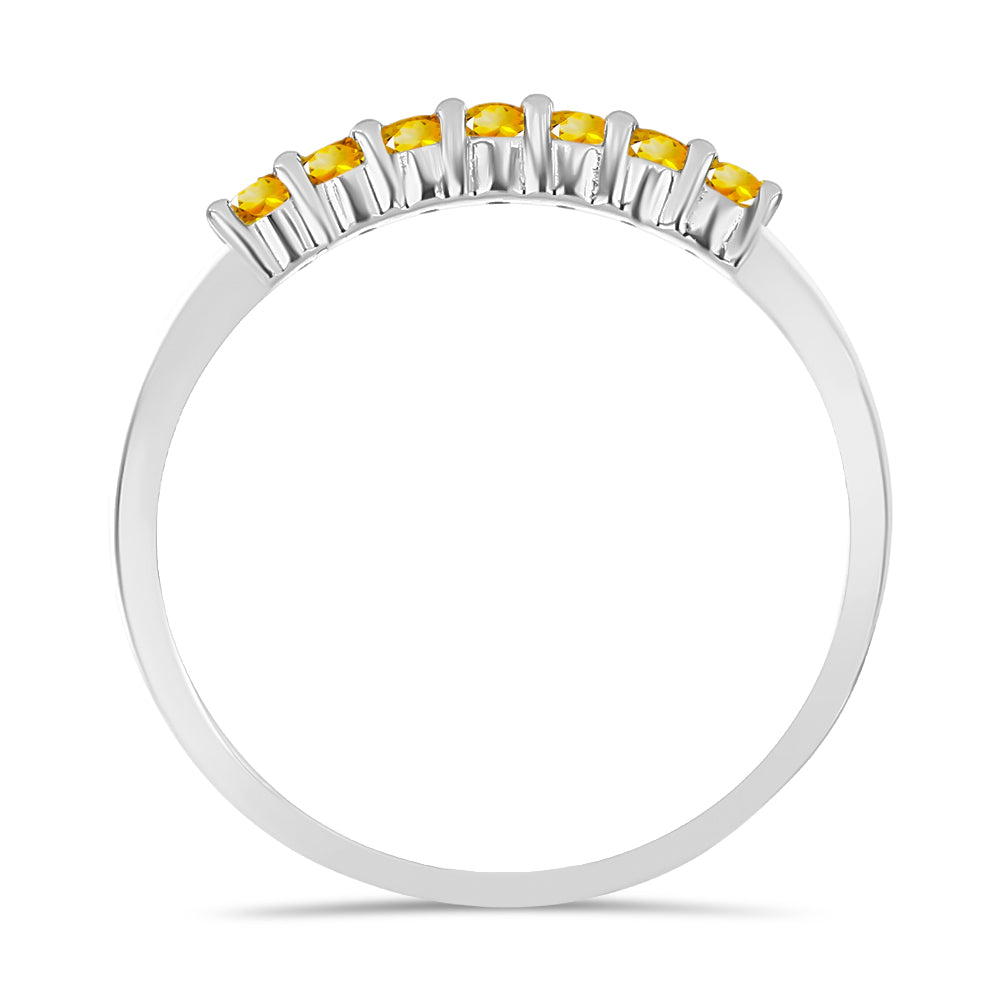 Silberring mit goldfarbenem Rio Zitrin