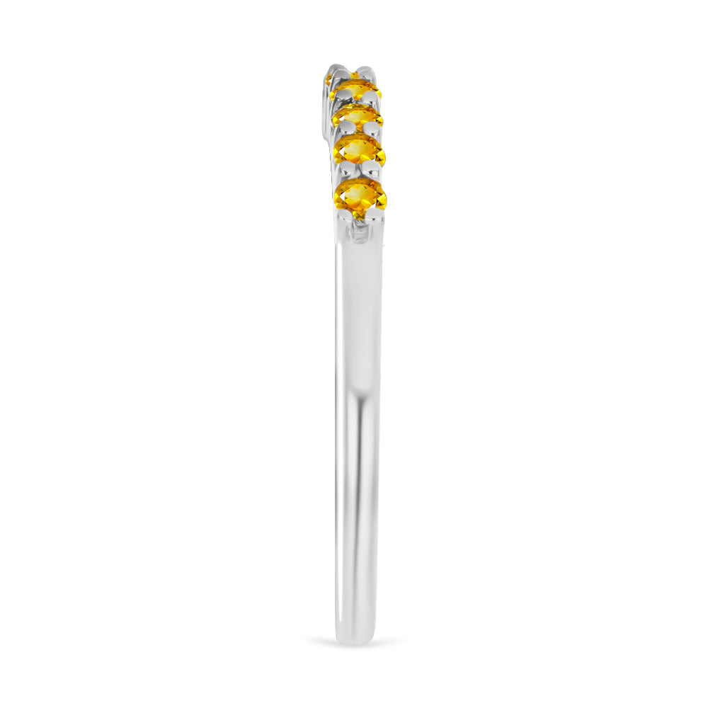 Silberring mit goldfarbenem Rio Zitrin