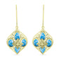 Goldplattierte Silberohrringe mit Larimar