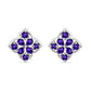 Silberohrringe mit marokkanischem Amethyst