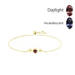Goldplattiertes Silberarmband mit farbwechselndem Granat aus Bekily