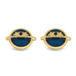 Goldplattierte Silberohrringe mit Emaille