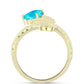 Goldplattierter Silberring mit blauem Jade