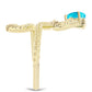 Goldplattierter Silberring mit blauem Jade