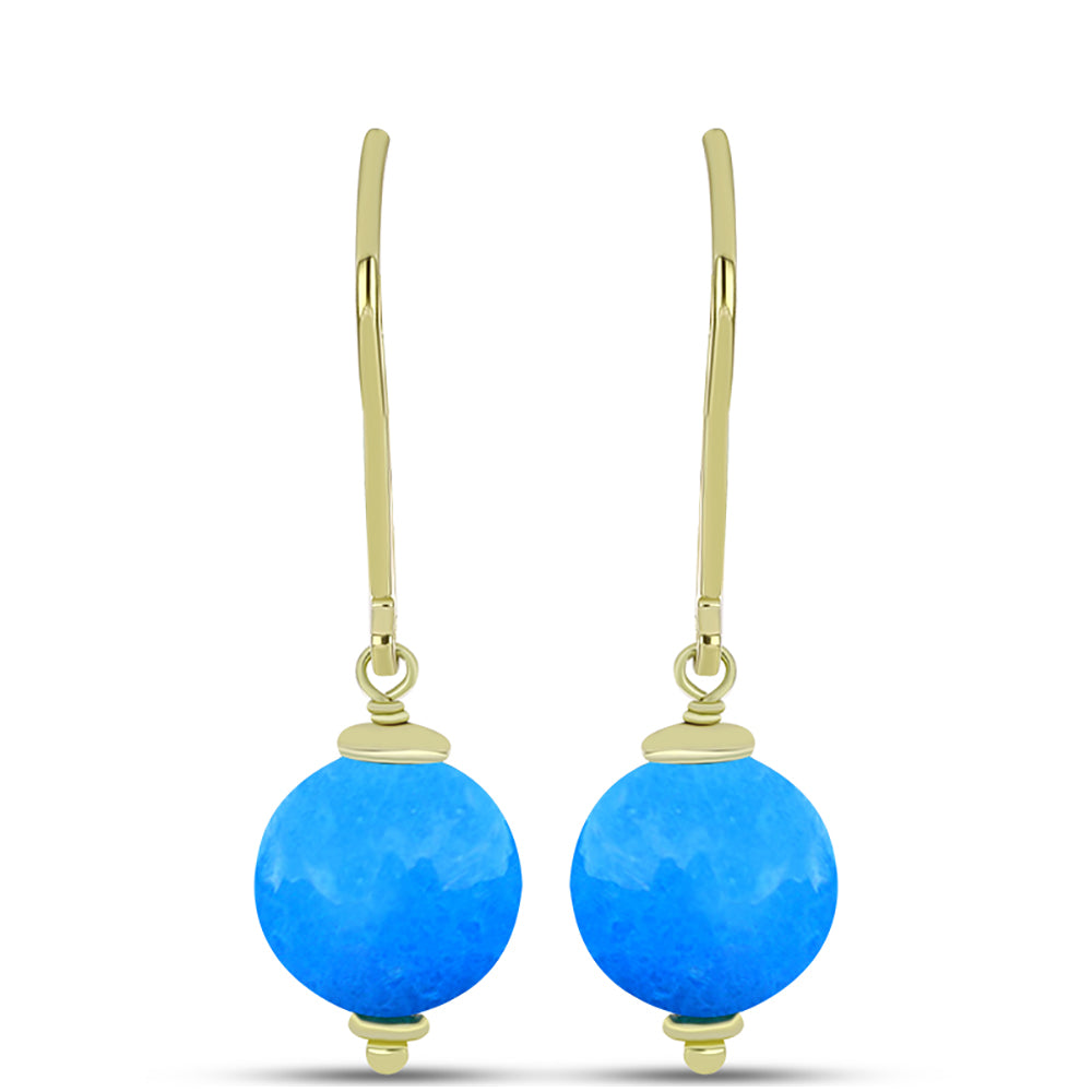 schmuckgarnitur aus Goldplattierte Silber mit blauem Jade