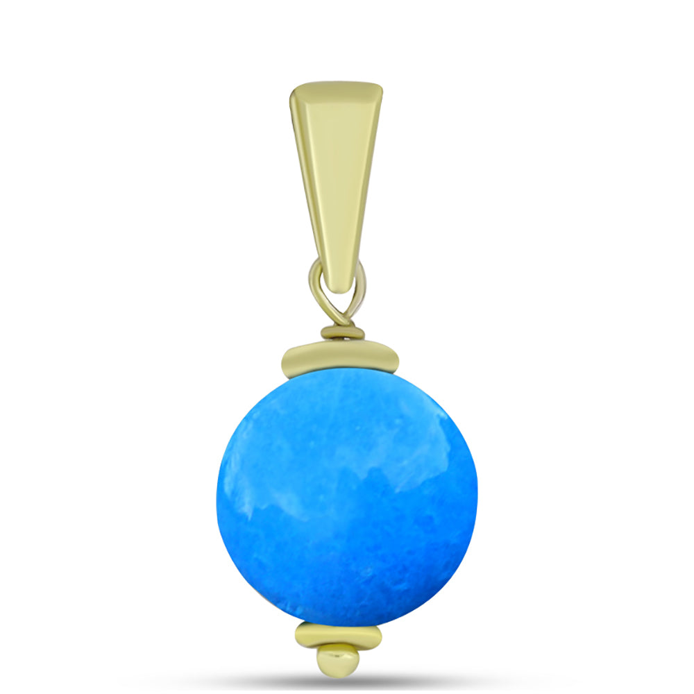 schmuckgarnitur aus Goldplattierte Silber mit blauem Jade