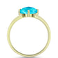 Goldplattierter Silberring mit blauem Jade