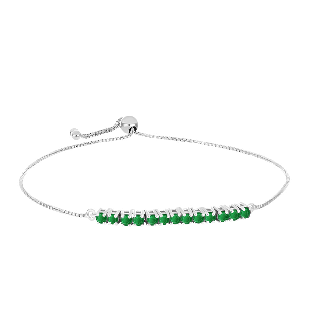 Silberarmband mit sambischem Smaragd