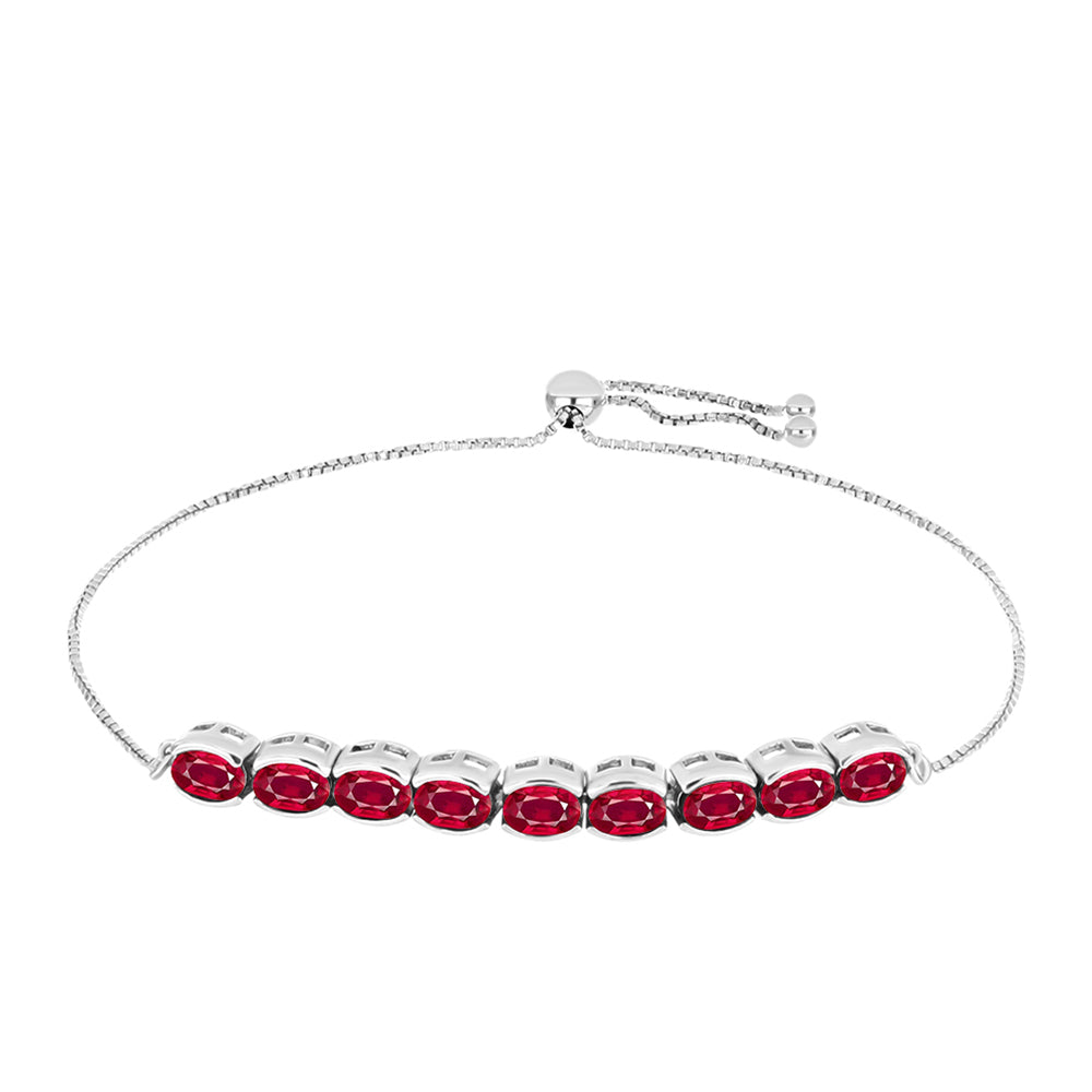 Silberarmband mit Rubin aus Madagaskar 1 