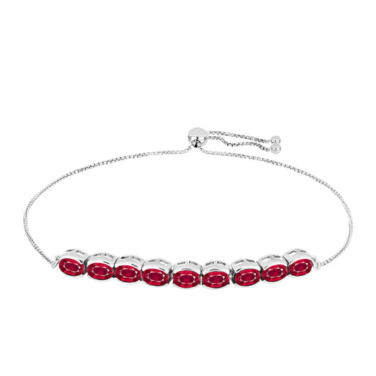 Silberarmband mit Rubin aus Madagaskar