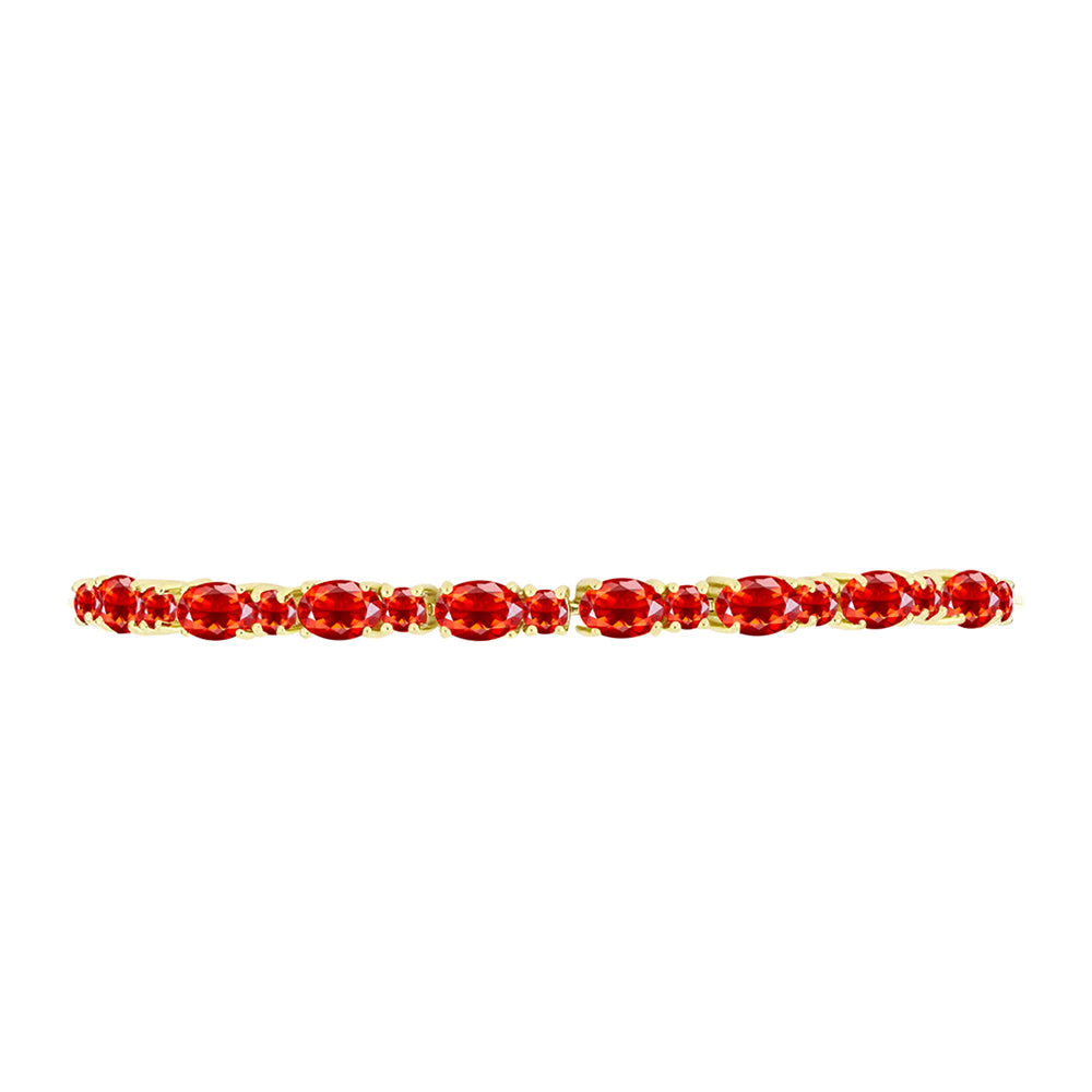 Goldplattiertes Silberarmband mit Feueropal aus Lega Dembi