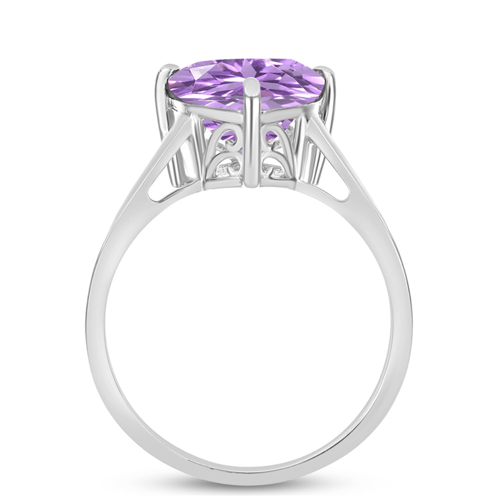 Silberring mit Rose De France Amethyst