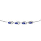 Silberarmband mit Tansanit - Klasse AAA und weißem Diamant