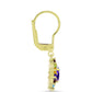 Goldplattierte Silberohrringe mit marokkanischem Amethyst und Zitrin aus dem Ural