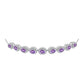 Silberarmband mit Rose De France Amethyst und weißem Topas