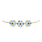 Goldplattiertes Silberarmband mit Regenbogenmondstein und marokkanischem Amethyst