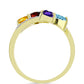 Goldplattierter Silberring mit marokkanischem Amethyst und Zitrin aus dem Ural