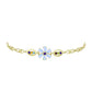 Goldplattiertes Silberarmband mit Regenbogenmondstein und marokkanischem Amethyst