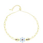 Goldplattiertes Silberarmband mit Regenbogenmondstein und marokkanischem Amethyst