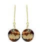Goldplattierte Silberohrringe mit Cognac-Quarz