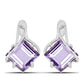 Silberohrringe mit Rose De France Amethyst und weißem Topas