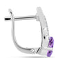 Silberohrringe mit Rose De France Amethyst und weißem Topas
