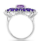 Silberring mit Rose De France Amethyst und Amethyst aus Artigas