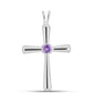 Silberanhänger mit Rose De France Amethyst